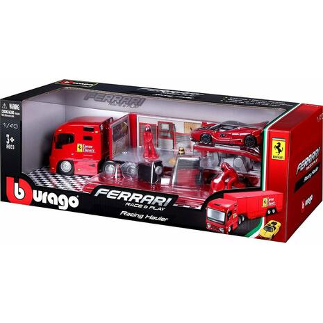 Σετ Φορτηγό Ferrari Racing Hauler 1/43 Bburago (18/31202)